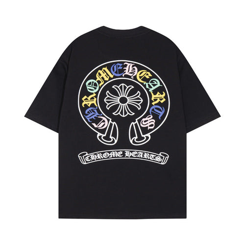 CHH Chrome Heart T Shirts Big Horseshoe Short Sleeve T-Shirt