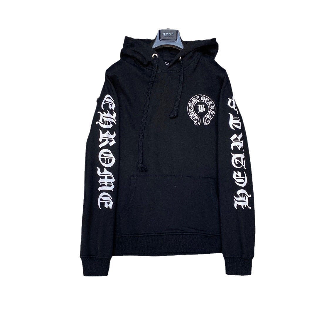 Chrome Heart Hoodie Chrome Hearts Croix Horseshoe Sanskrit print hooded sweater Autumn/Winter Casual