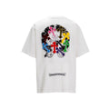 CHH Chrome Heart T Shirts Sanskrit Rainbow Cross Foam Short Sleeve T-Shirt