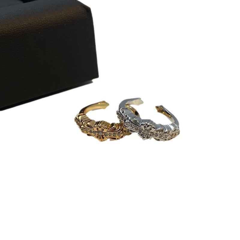 Chrome Heart Ring Cross