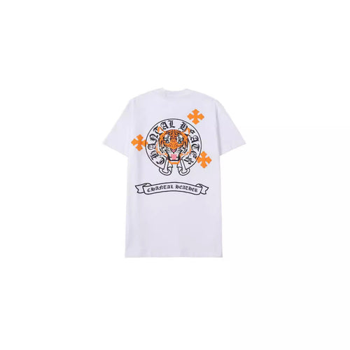 CHH Chrome Heart T Shirts Color Scroll Tiger Head Pattern Short Sleeve T-Shirt