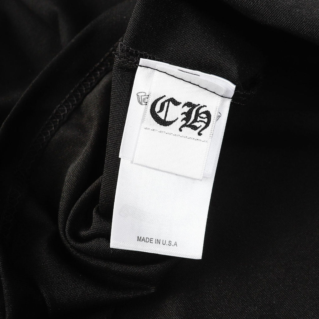 CHH Chrome Heart T Shirts Sanskrit horseshoe print lapel polo shirt versatile short sleeve