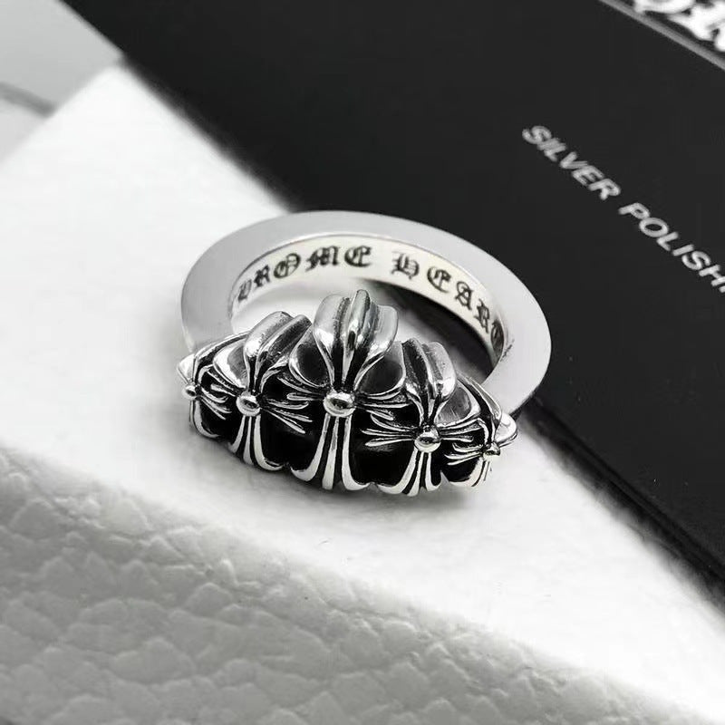 Chrome Heart Ring Crown Ring