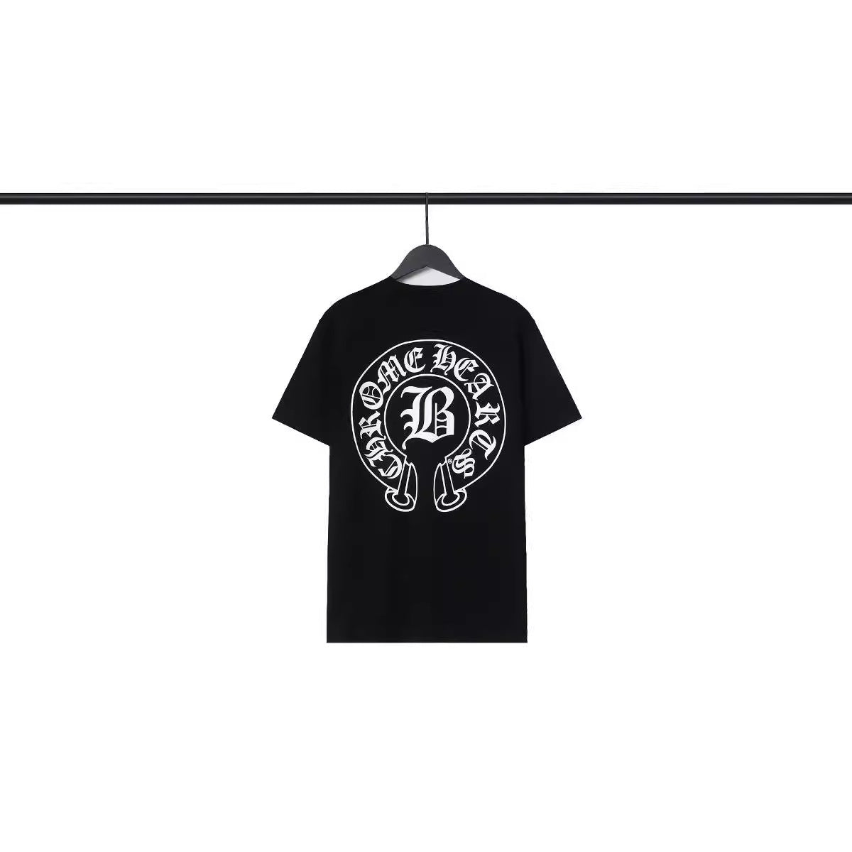 CHH Chrome Heart T Shirts Sanskrit Cross Print Loose Short Sleeve T-Shirt