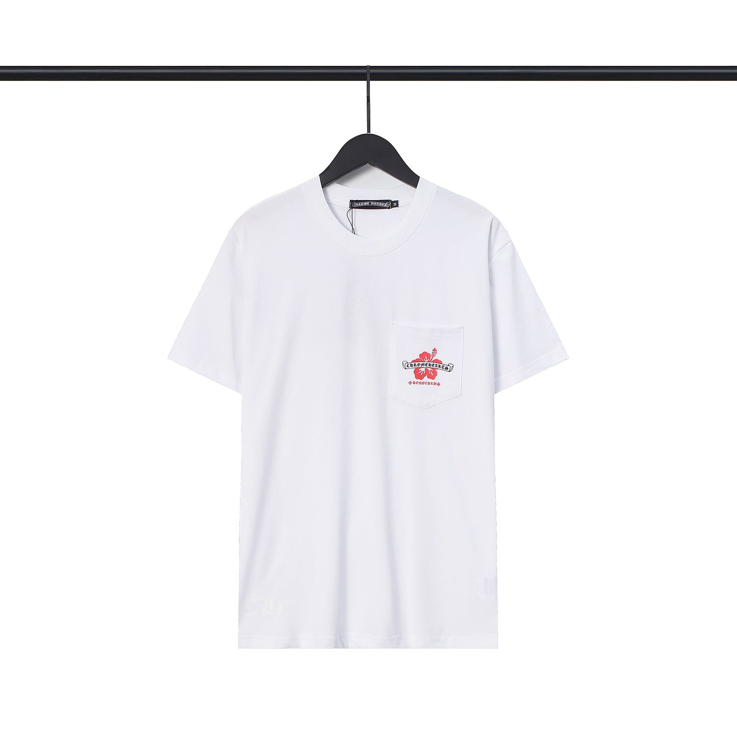 CHH Chrome Heart T Shirts CH Flower Sanskrit Casual Short Sleeve T-Shirt Loose