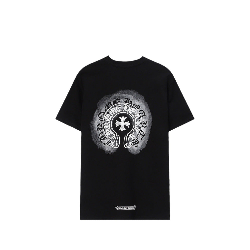CHH Chrome Heart T Shirts Sanskrit cross logo short-sleeved men's T-shirt