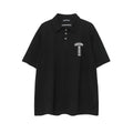 CHH Chrome Heart T Shirts Sanskrit horseshoe print lapel polo shirt versatile short sleeve