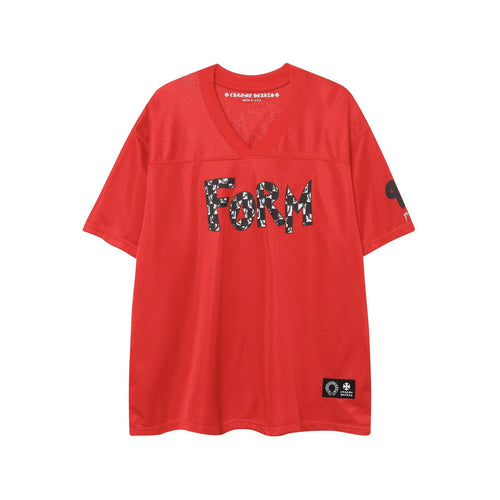 CHH Chrome Heart T Shirts Croix Cross Color Leather Printed Short Sleeve T-Shirt