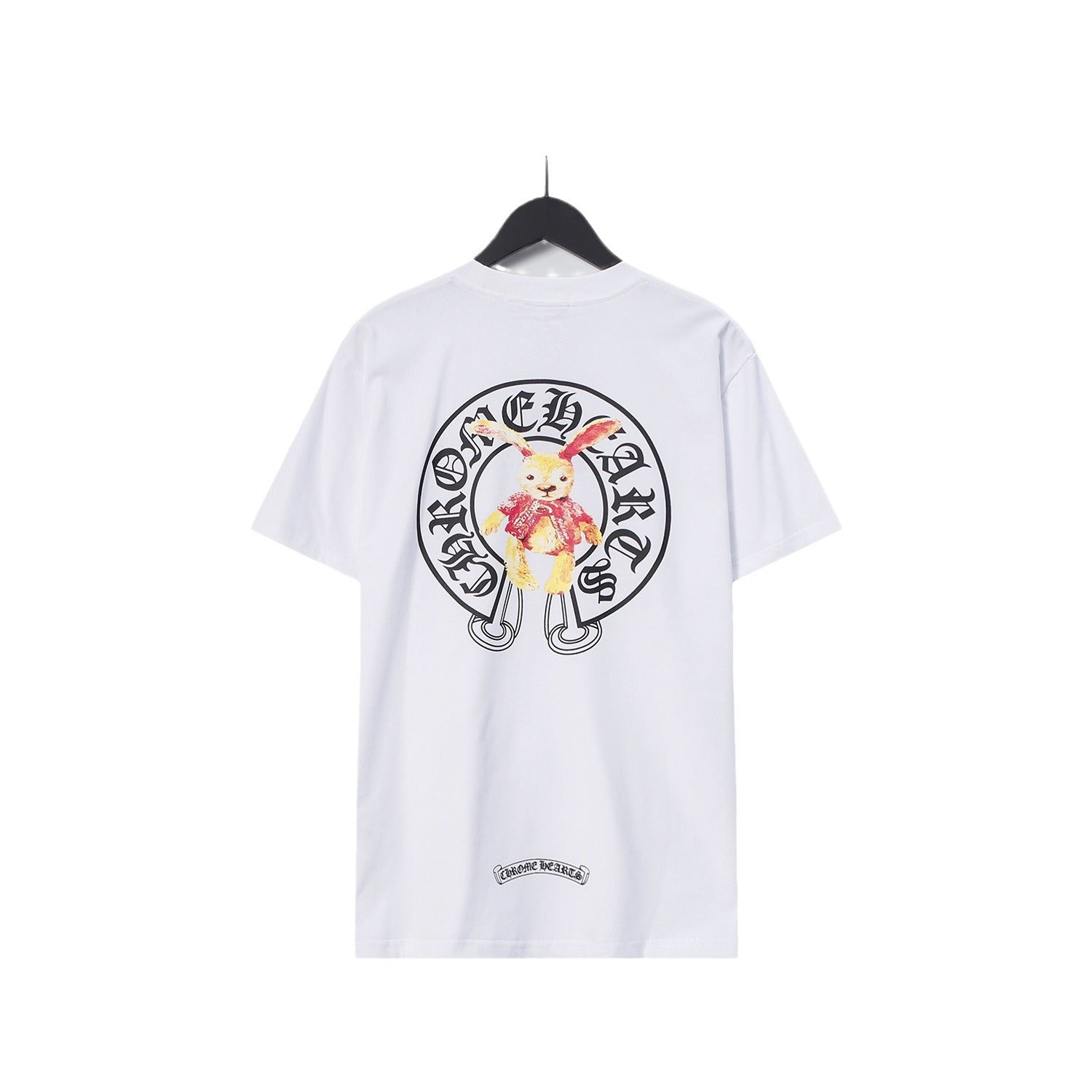 CHH Chrome Heart T Shirts Croix Cross Leather Printed Short Sleeve T-Shirt