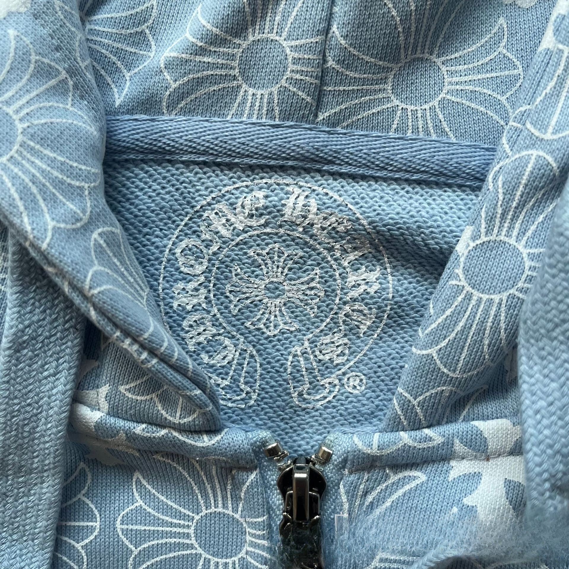 Chrome Heart Hoodie autumn and winter horseshoe dark logo zipper sweater casual hooded cardigan